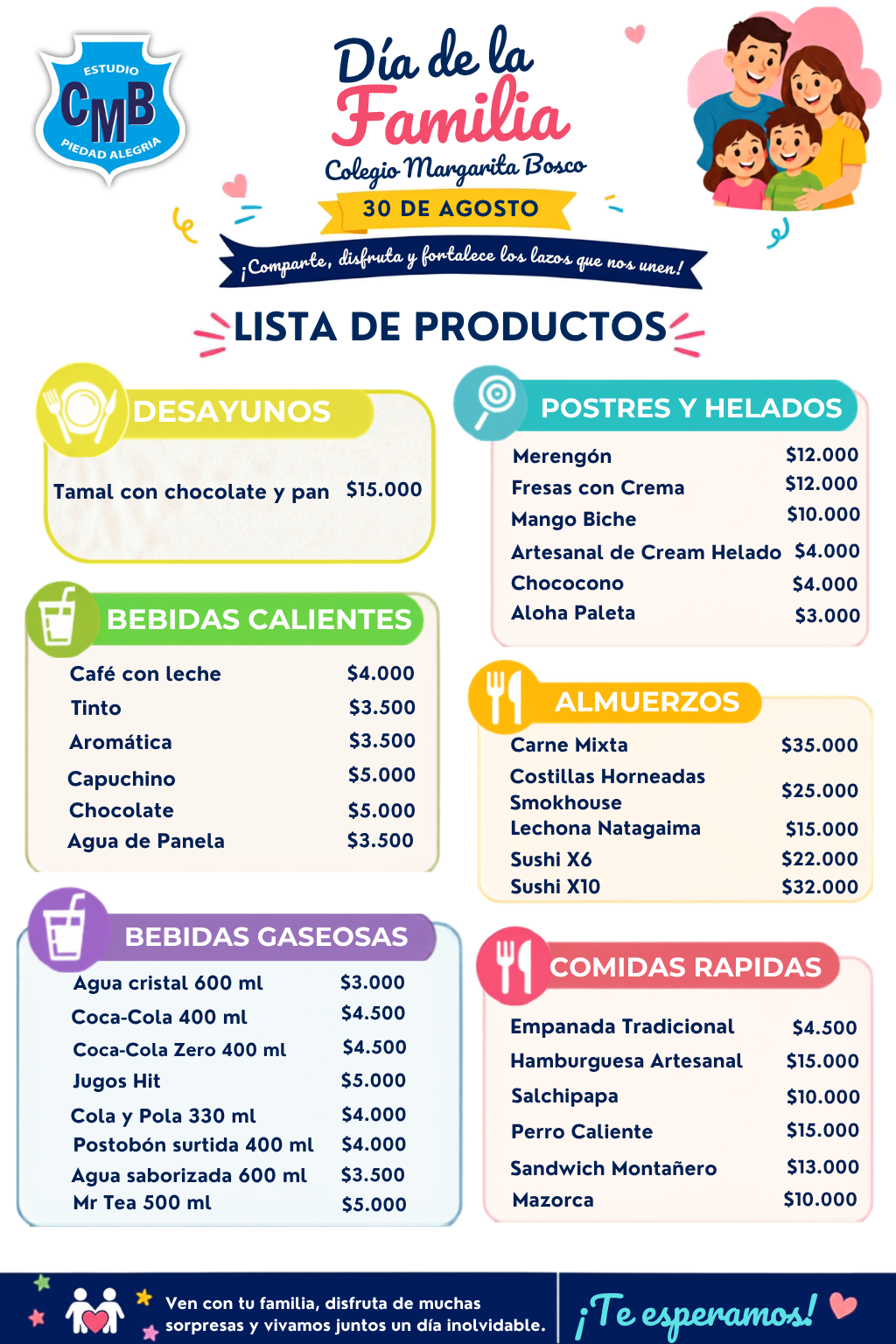 Lista de productos